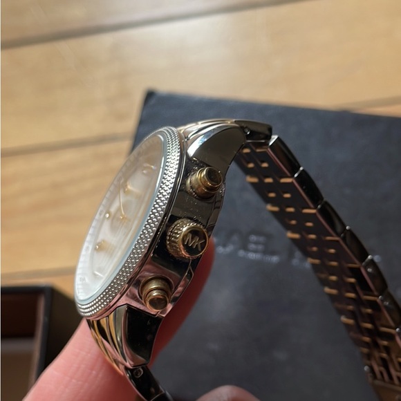 NEW - Michael Kors Ritz Chronograph Two Tone Steel Watch - Picture 5 of 7